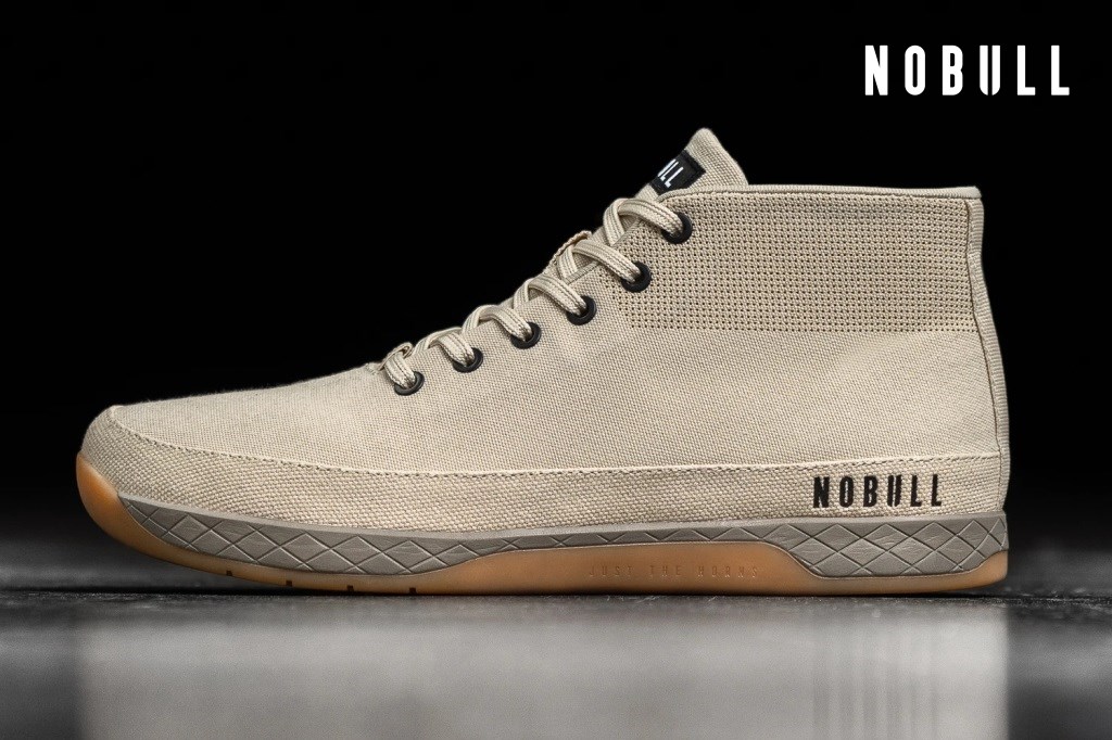 NOBULL Mid Trainers Singapore Online Mens NOBULL Desert Canvas Beige NOBULL Singapore